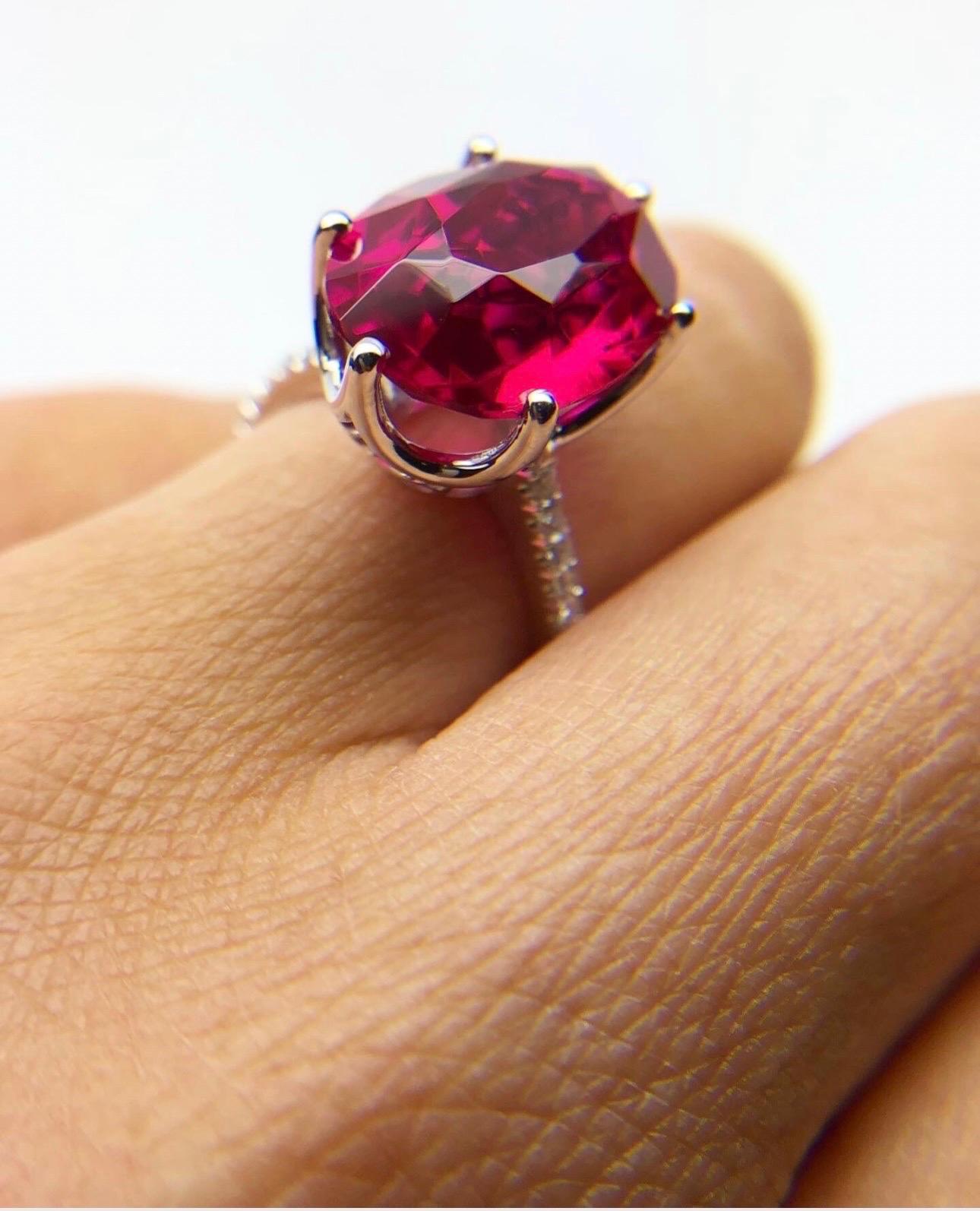 Bague cocktail en diamant rose or 18KT Neuf - En vente à Boca Raton, FL