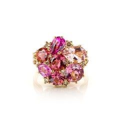 Pink cocktail ring