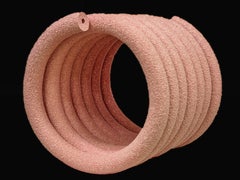 Pink Coil #05 Sculptural Object By Caspi Ceramics NL