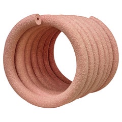 Pink Coil #05 Sculptural Object By Caspi Ceramics NL