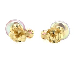 Pink Coin Freshwater Pearl and Pink Tourmaline Drop Earrings