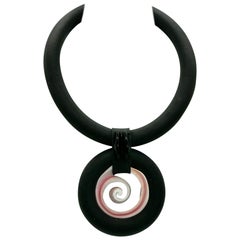 Pink Conch Chocker Necklace Rubber Eco -luxe Eco friendly Sustainable