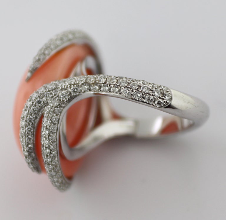PINK CAVIAR 0.90ct Pink Diamond Ring in 18ct White & Rose Gold