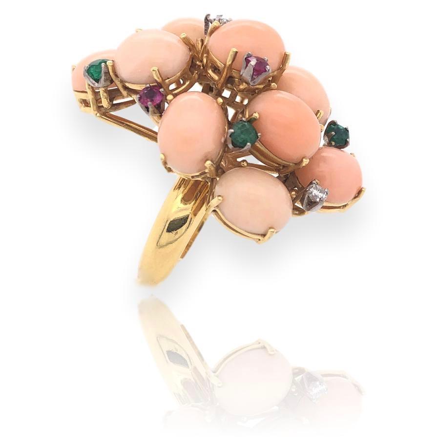 rings with pink coral