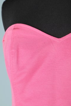 Pink cotton & rayon boned bustier UNGARO SOLO DONNA New with tag
