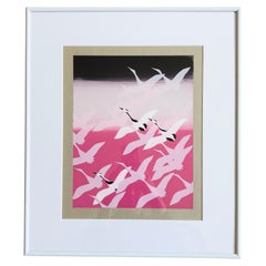 Pink Cranes Original Serigraph