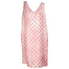 Escada Pink & Cream Polka-Dot Shift Dress