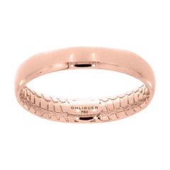 Anello Coccodrillo rosa in oro rosa 18ct con filigrana di coccodrillo