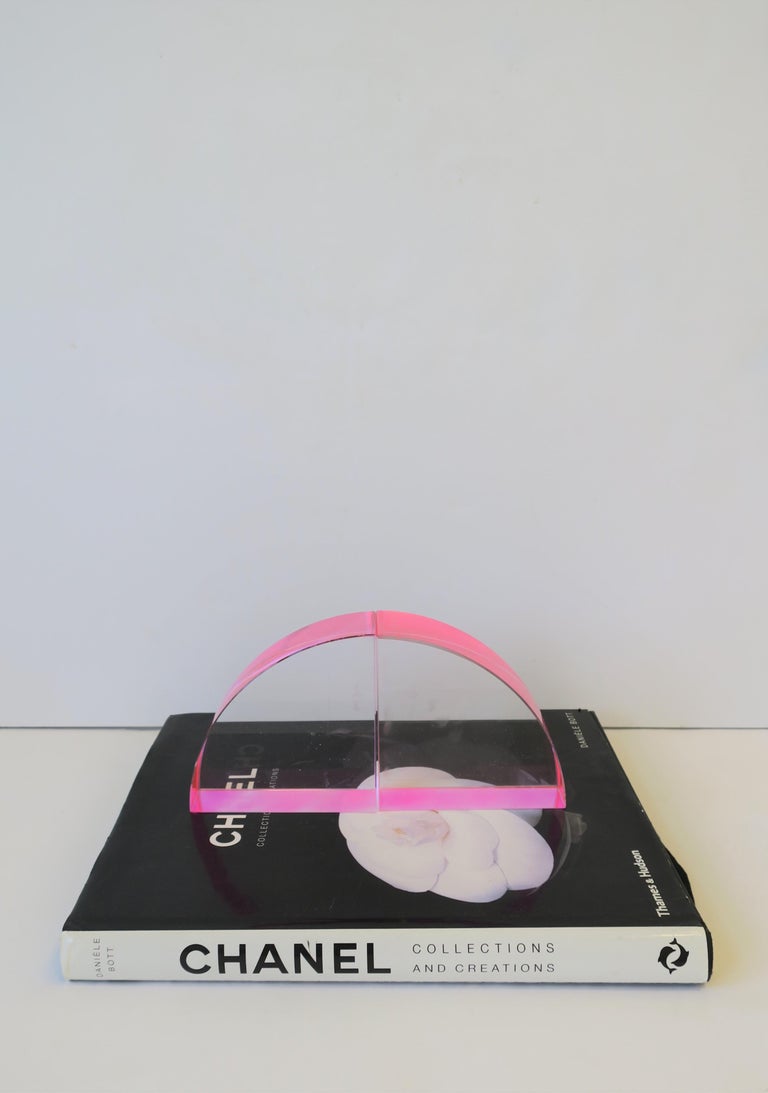 Pink Crystal Bookends or Decorative Objects at 1stDibs