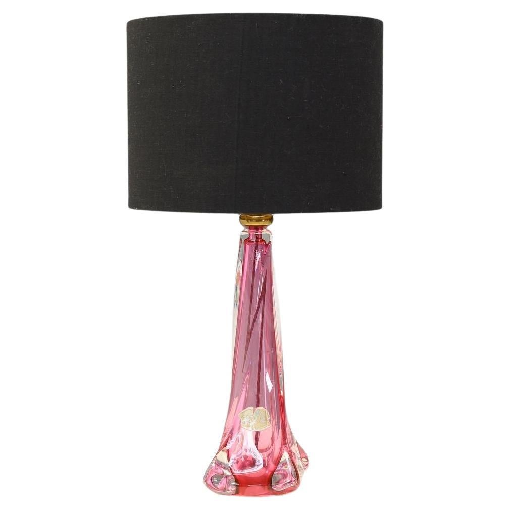 Pink Crystal Table Lamp For Sale