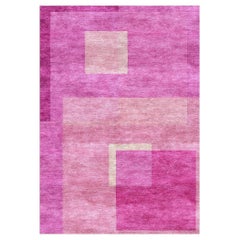 Pink Cubism Refracted Silk Rug by Djoharian Design Modern Contemporary Art