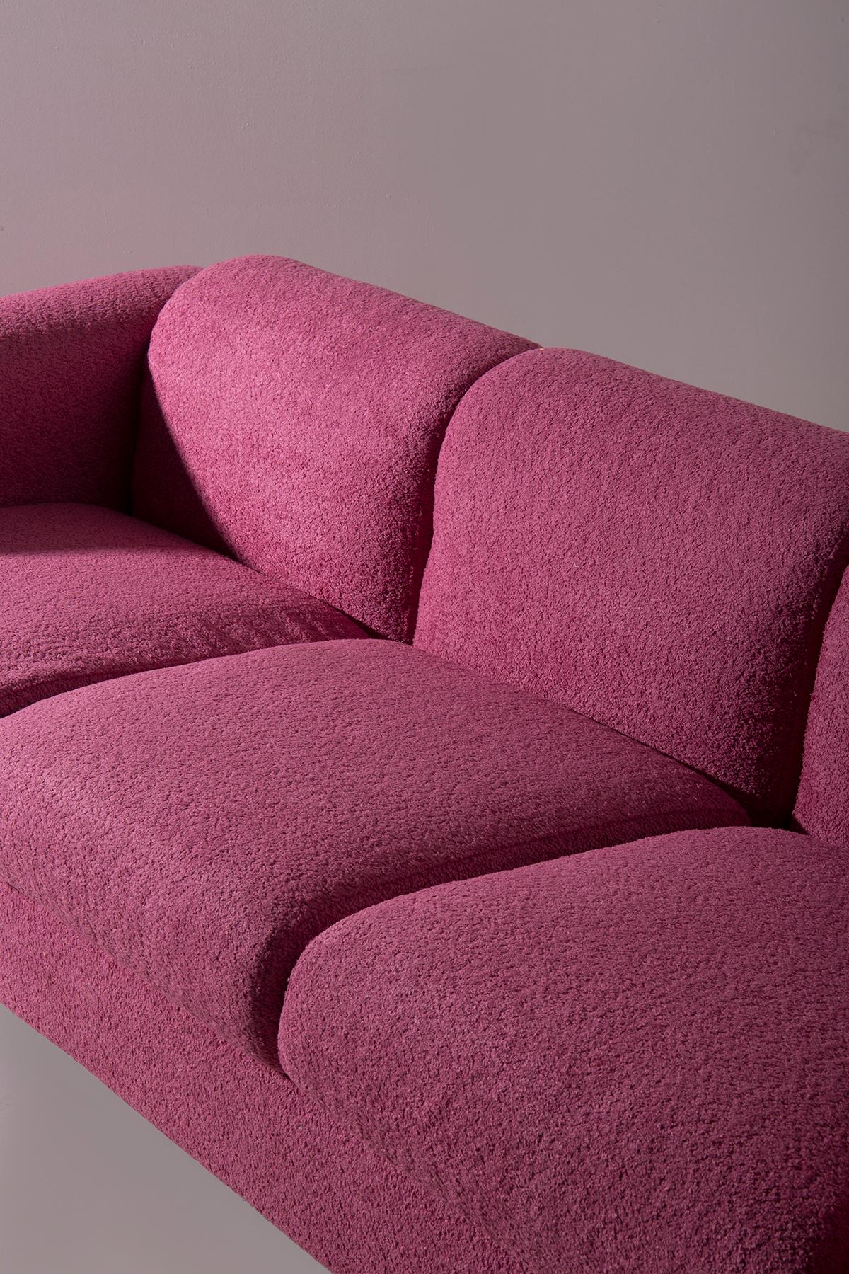 Italian Pink D120 Sofa by Borsani and Bonetti in bouclé in vendita