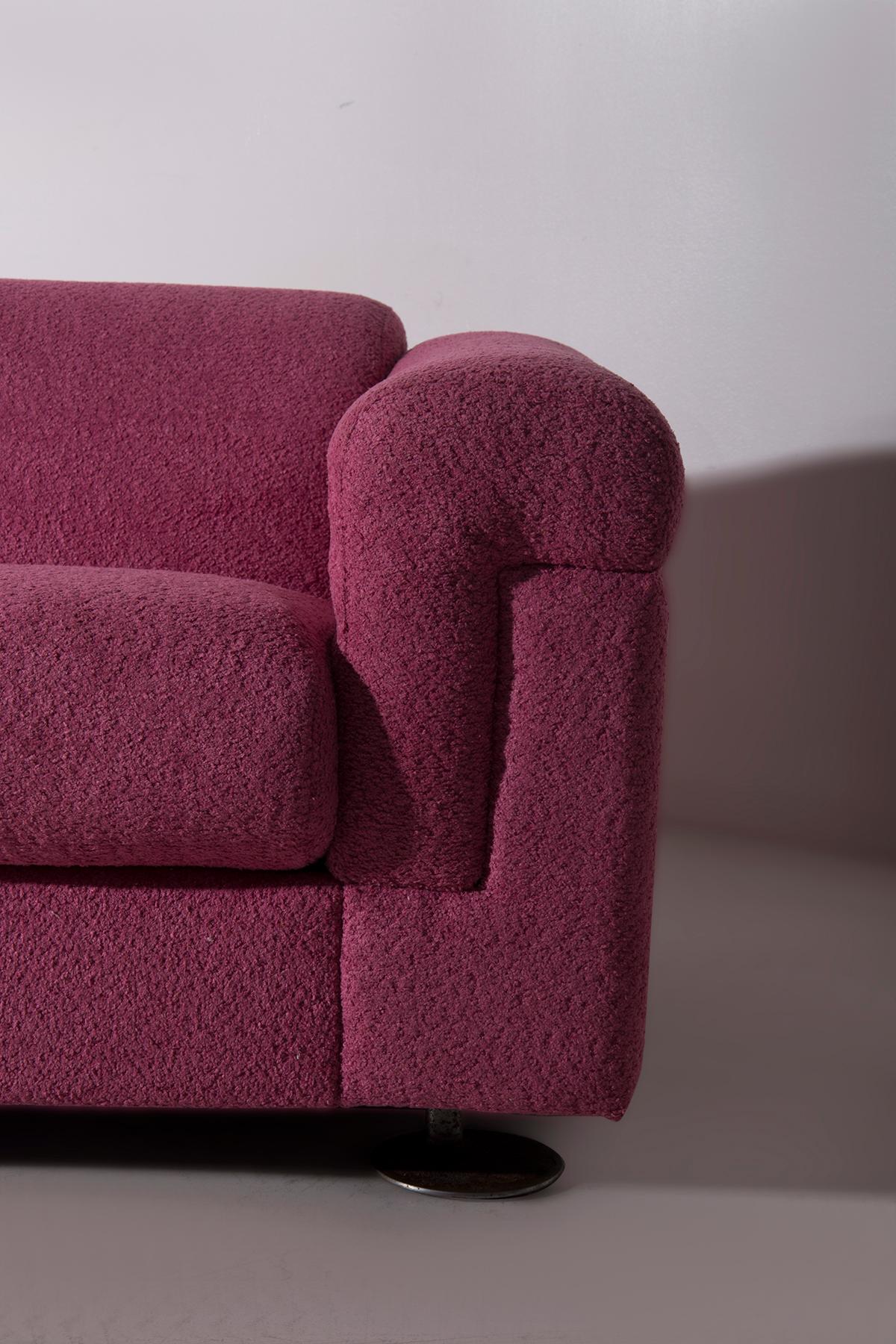Metallo Pink D120 Sofa by Borsani and Bonetti in bouclé in vendita