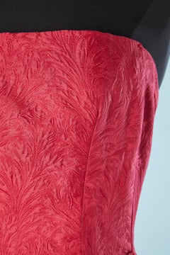 Pink damask bustier cocktail dress Circa 1950's