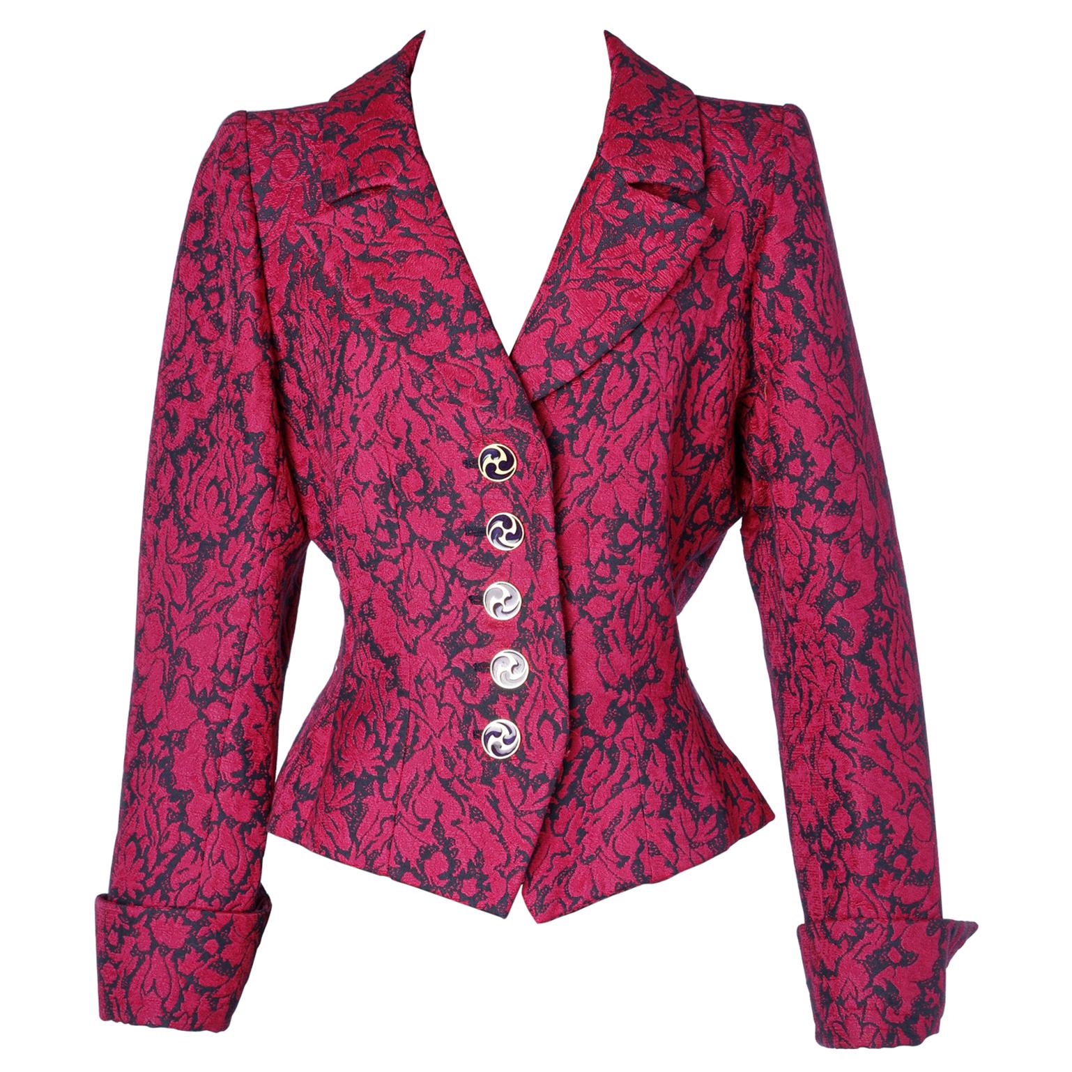 Pink Damask Yves Saint Laurent Rive Gauche Jacket 