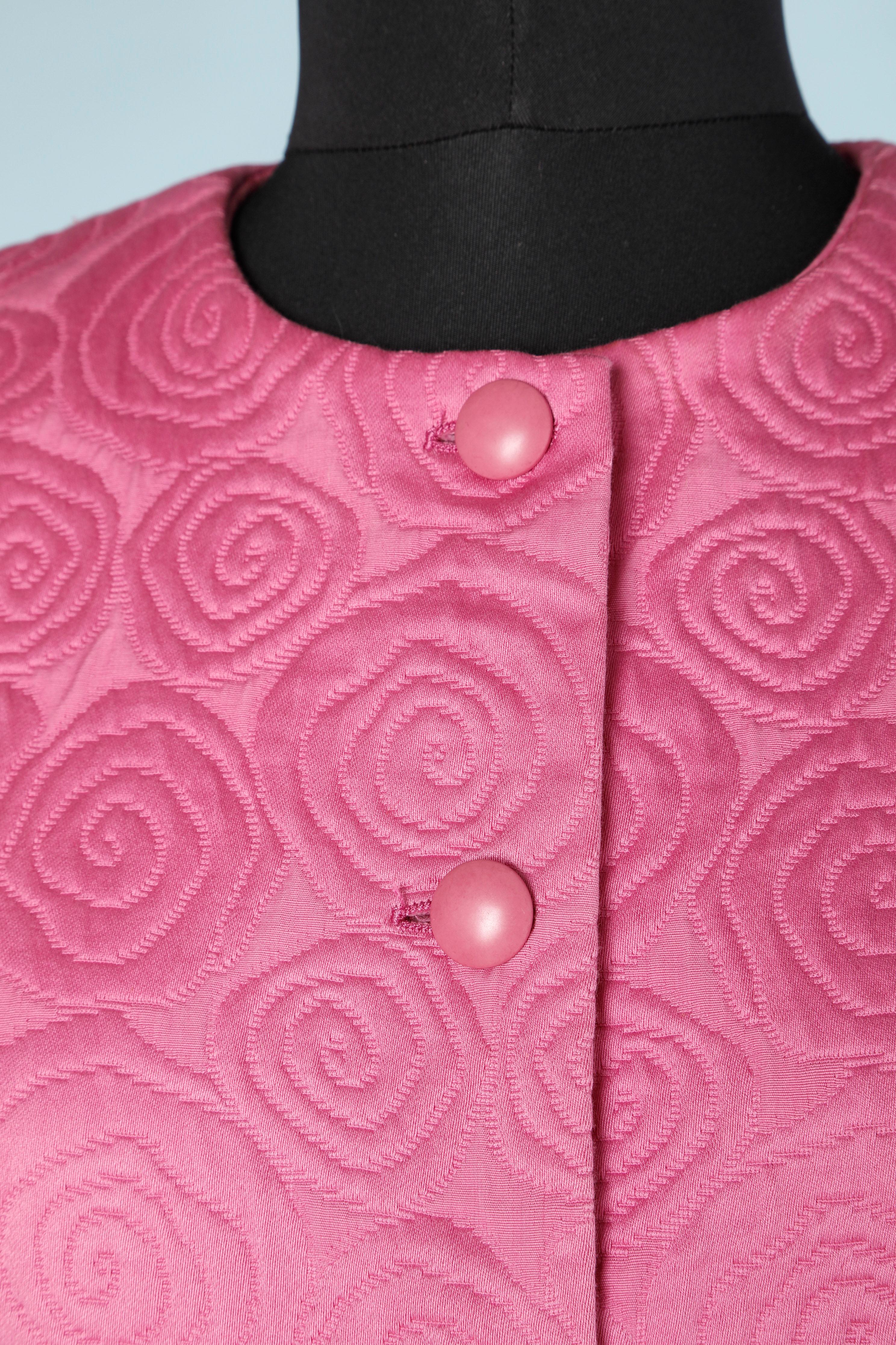 Pink damasked silk cotton jacket Dior 2  In Good Condition In Saint-Ouen-Sur-Seine, FR