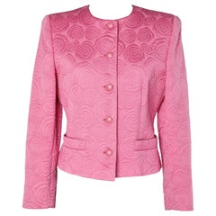 Vintage Pink damasked silk cotton jacket Dior 2 