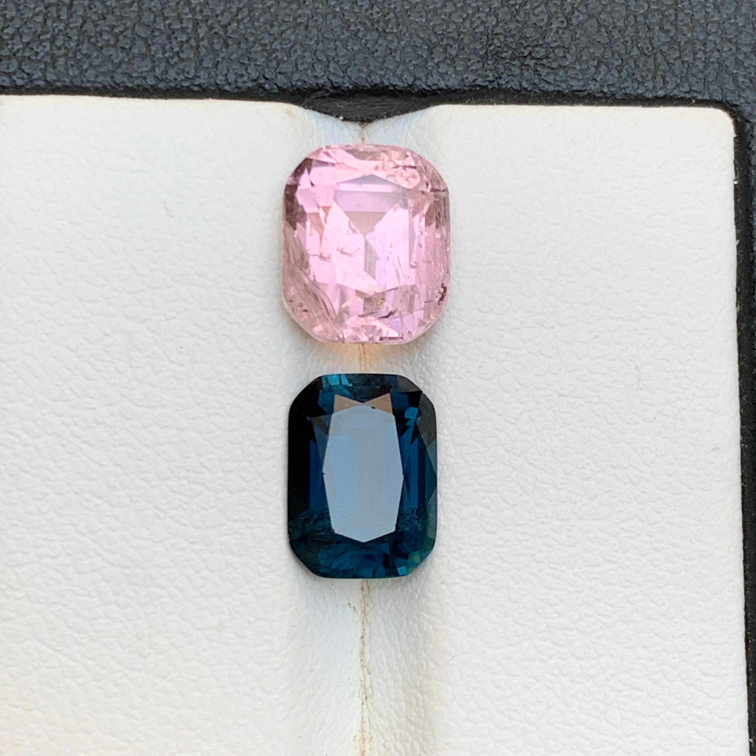 Tormalina blu indicolite rosa e scura 6,58 carati - Gemme naturali sfuse - Gioielli in vendita 5