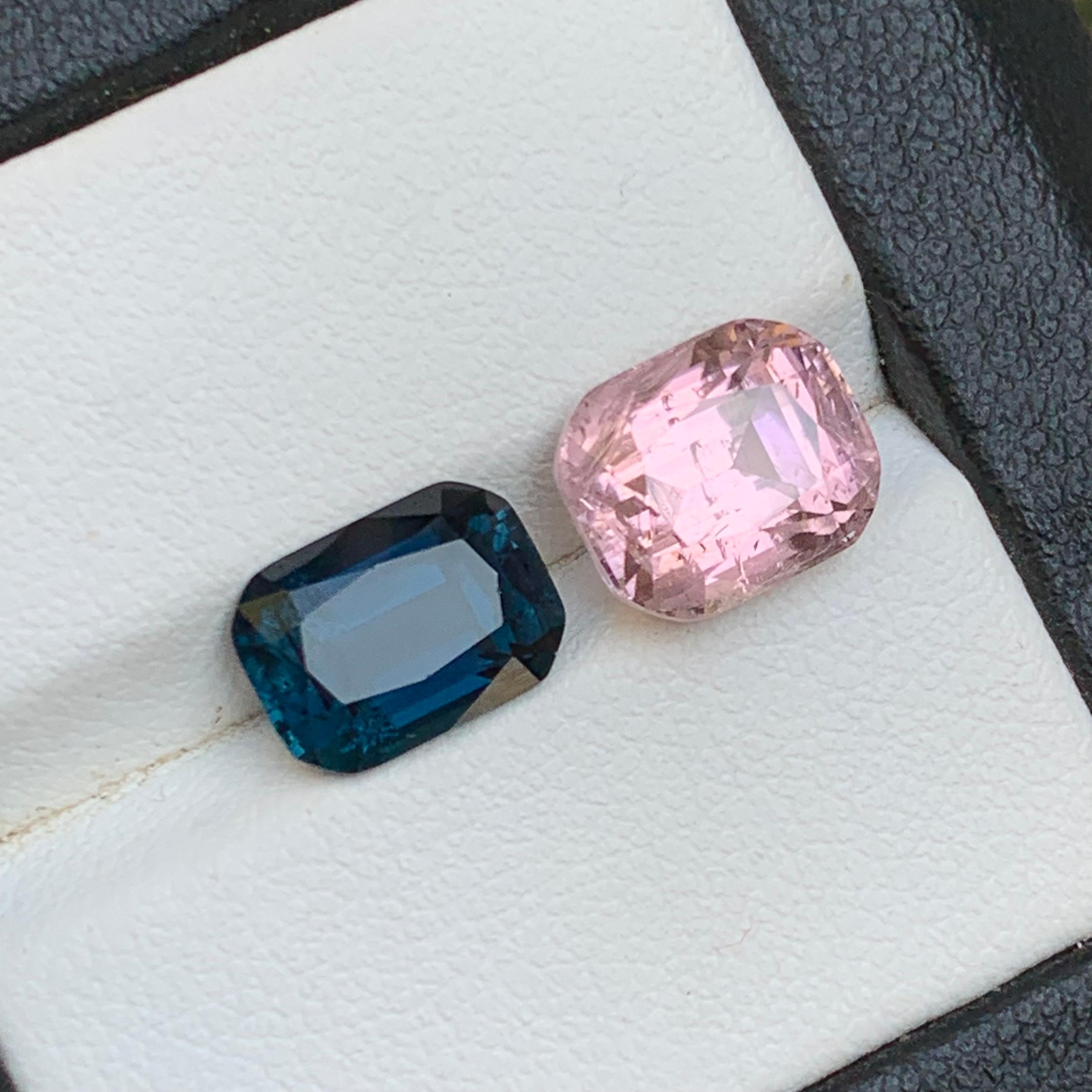 Tormalina blu indicolite rosa e scura 6,58 carati - Gemme naturali sfuse - Gioielli in vendita 6