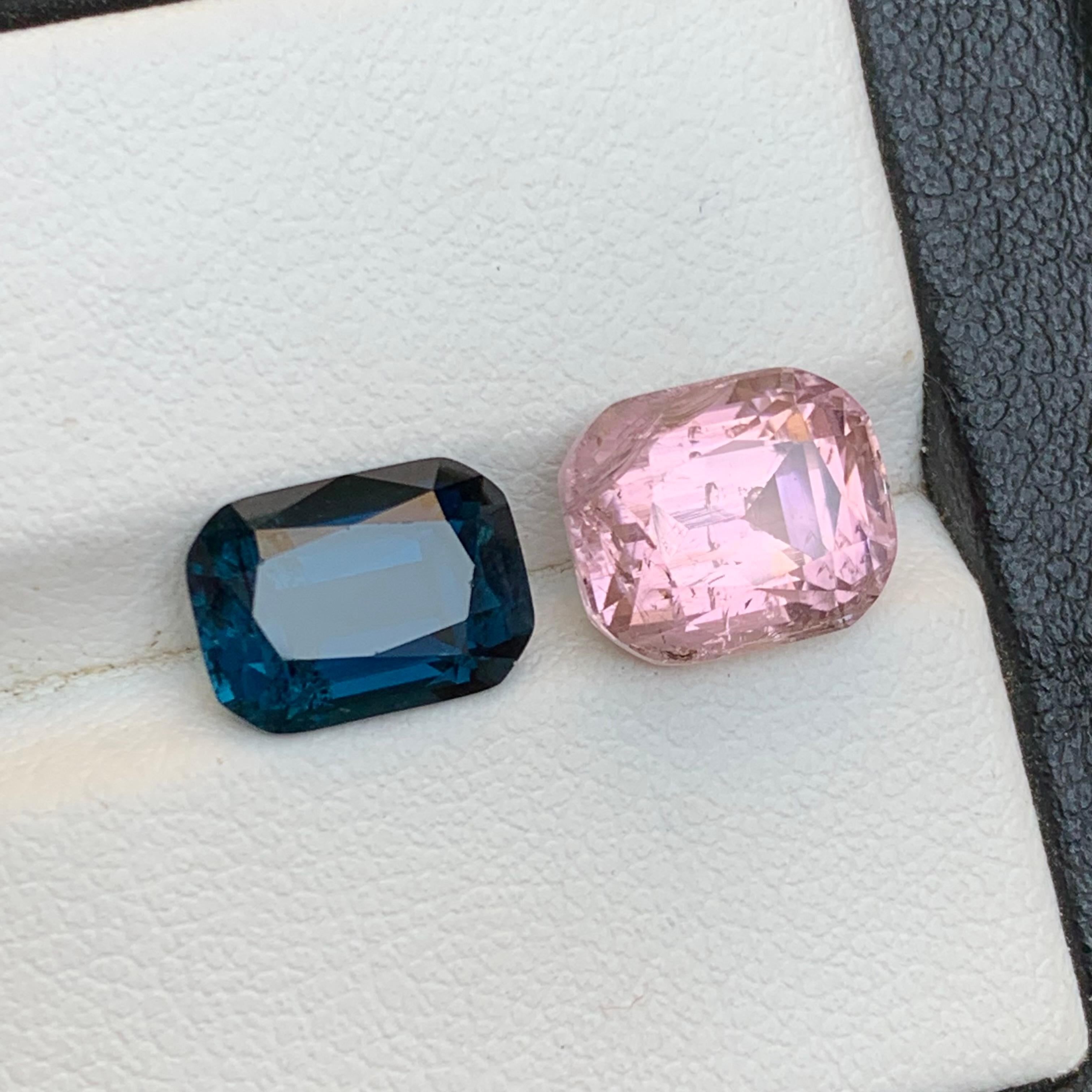 Tormalina blu indicolite rosa e scura 6,58 carati - Gemme naturali sfuse - Gioielli in vendita 7