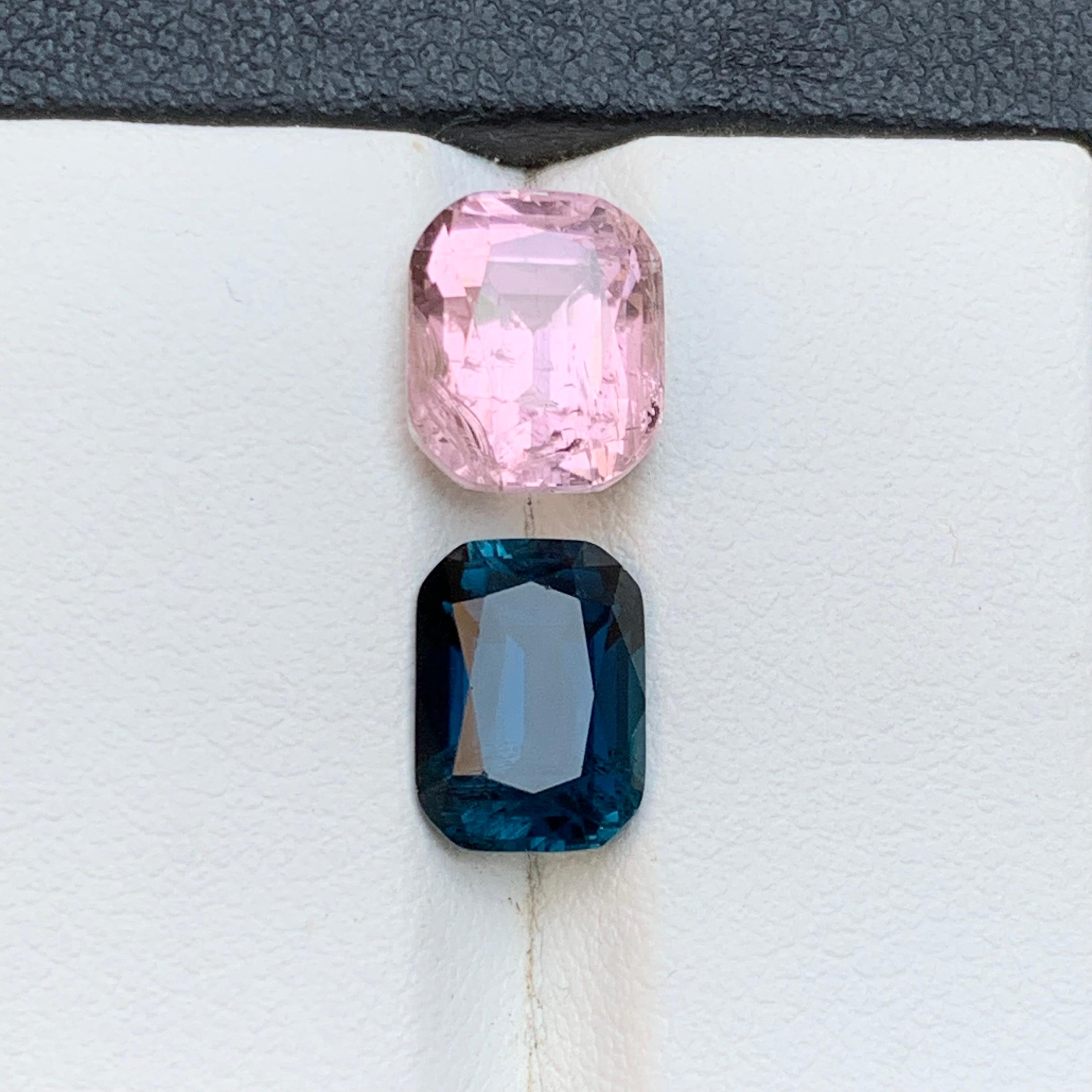 Tormalina blu indicolite rosa e scura 6,58 carati - Gemme naturali sfuse - Gioielli In condizioni Nuovo in vendita a Peshawar, PK