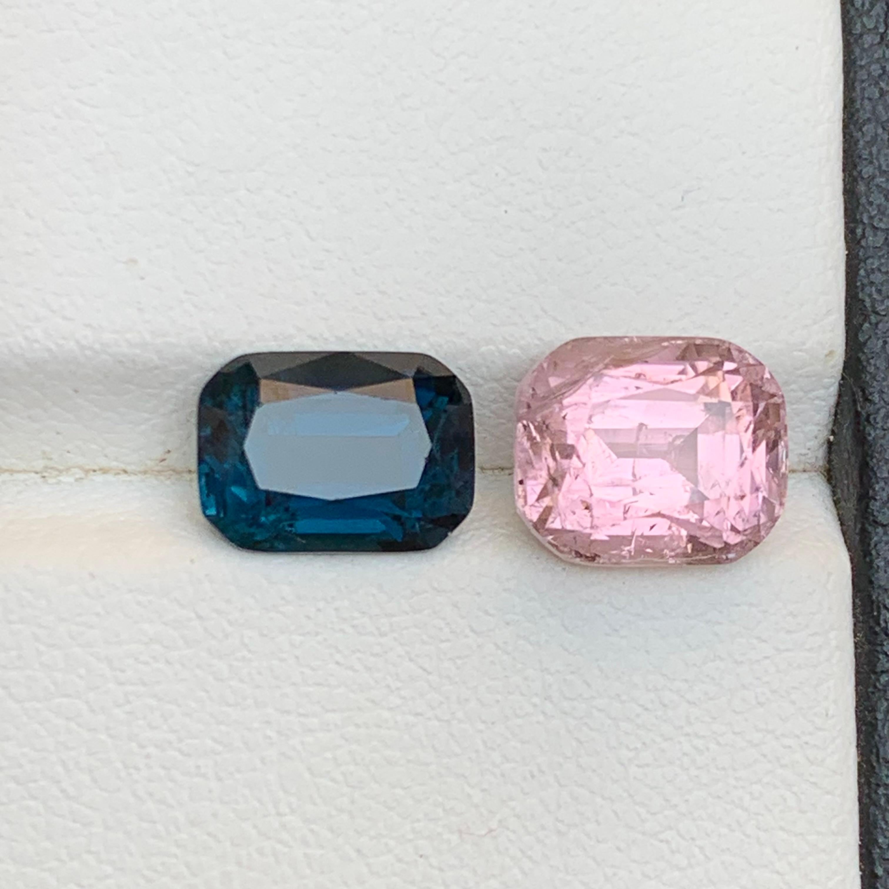 Tormalina blu indicolite rosa e scura 6,58 carati - Gemme naturali sfuse - Gioielli in vendita 2