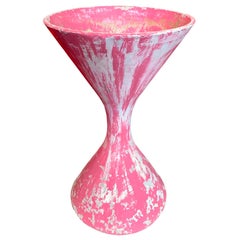 Vintage Pink Diabolo Hourglass Planter by Willy Guhl