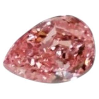 Diamant rose - 0,08 ct, naturel, non serti, couleur « Fancy Pink », taille poire, pureté VS2 en vente