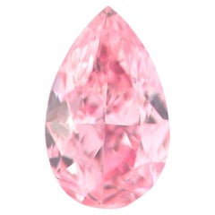 Diamant rose 0,09 ct, diamant naturel en vrac, couleur « Fancy Intense Purple Pink », certifié GIA, taille poire, pureté VS1