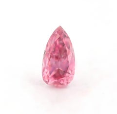 Pink Diamond - 0.09ct Natural Loose Fancy Intense Purple Pink GIA Cert Pear SI1