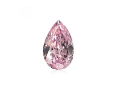 Pink Diamond - 0.09ct Natural Loose Fancy Purole Pink Color Diamond GIA Pear