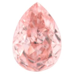 Diamant rose 0,11 ct, diamant naturel non serti, couleur rose intense, certifié GIA, taille poire, VS1