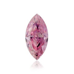 Pink Diamond - 0.13ct Natural Loose Fancy Intense Purplish Pink GIA Marquise