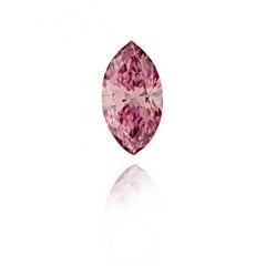 Diamante rosa 0,20 ct, naturale, sfuso, colore rosa intenso, certificato GIA, taglio marquise, purezza SI1