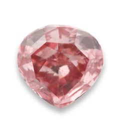 Pink Diamond – Diamante natural suelto de 0,28 ct, color rosa intenso «Fancy», certificado por el GIA con el símbolo del corazón