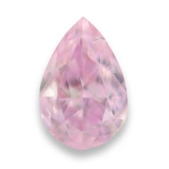 Pink Diamond - 0.30ct Natural Loose Fancy Light Purple Pink Color GIA Pear