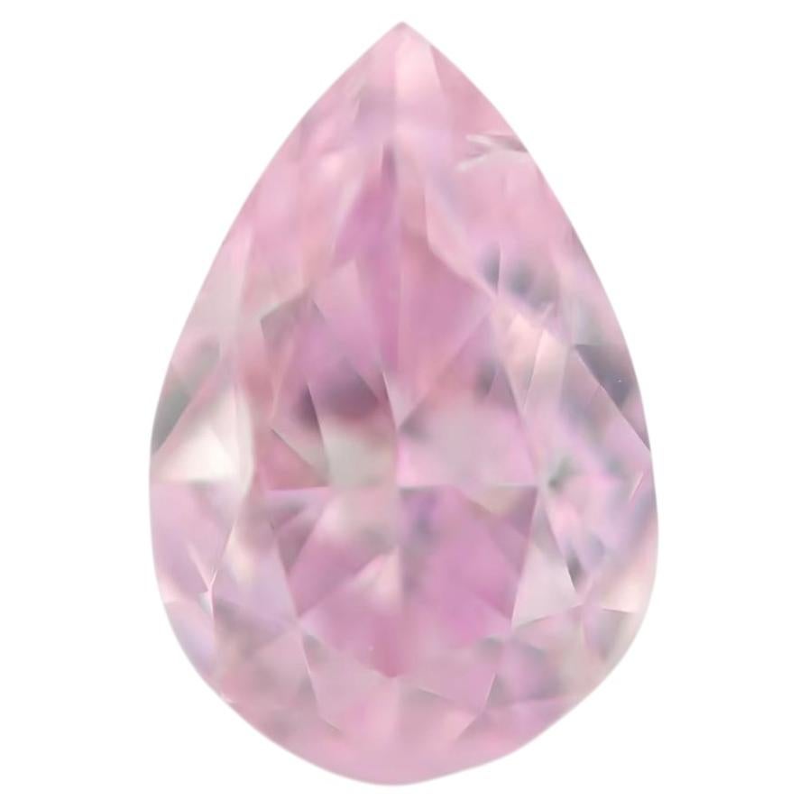 Pink Diamond - 0.30ct Natural Loose Fancy Light Purple Pink Color GIA Pear