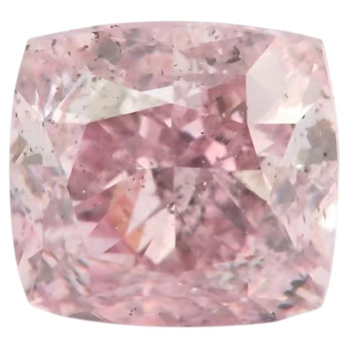 Pink Diamond – 0.52ct Natural Loose Fancy Purple Pink Color Diamond GIA Cushion
