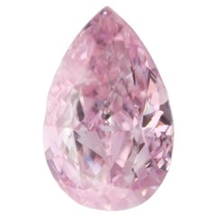 Pink Diamond 0.63ct Natural Loose Fancy Purple Pink Color Diamond GIA Pear