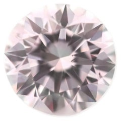 Diamante rosa - Diamante naturale sfuso da 1,00 ct, colore Fancy Faint Pink, certificato GIA, taglio rotondo, purezza SI2