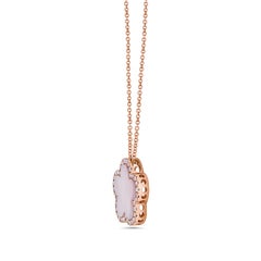 Pink Diamond 14k Rose Gold Diamond Necklace