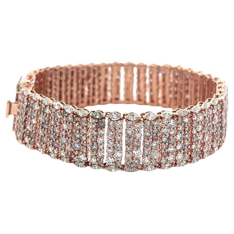 Pink Diamond Bracelet 20.26CT 18K Rose Gold