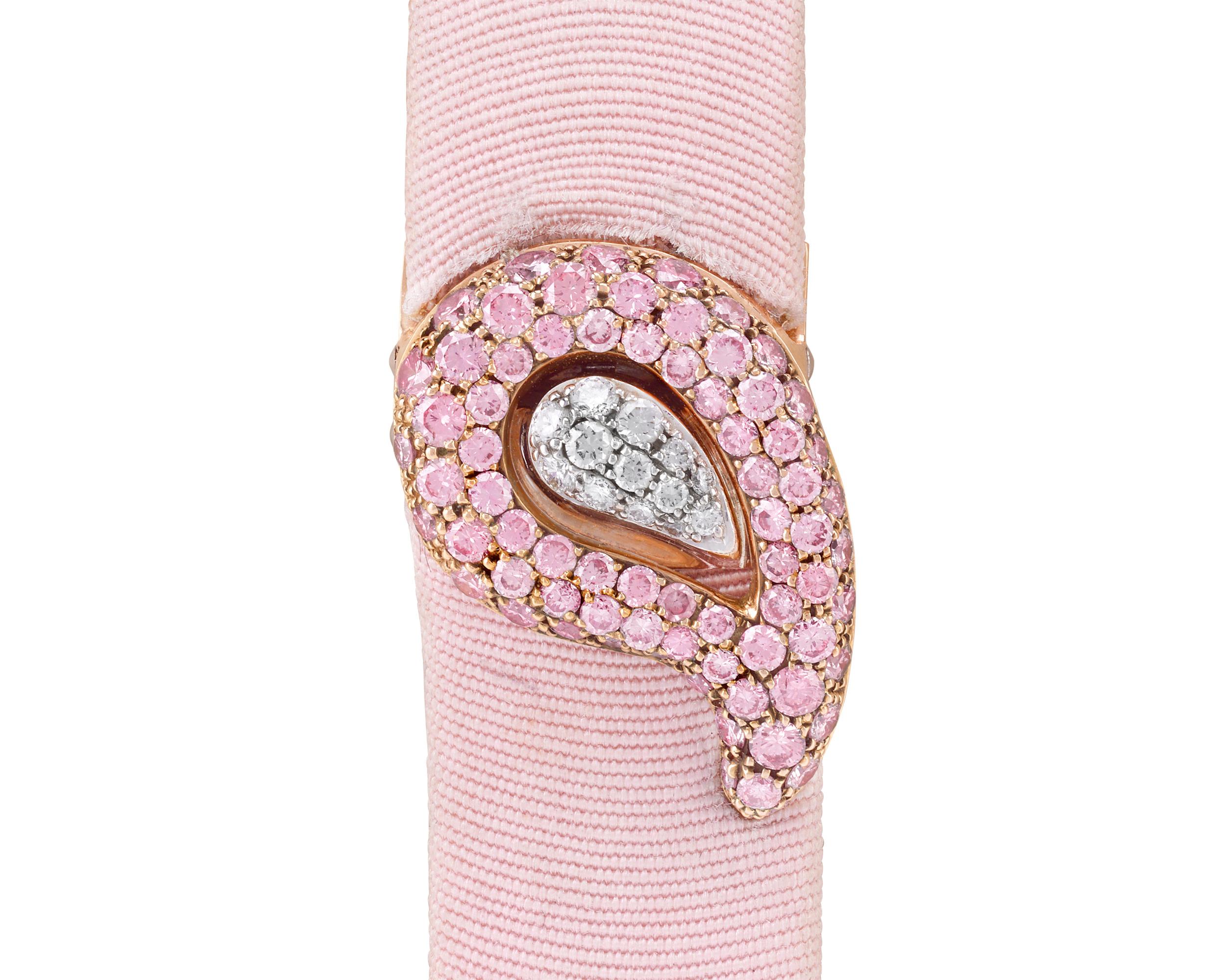 pink diamond watch