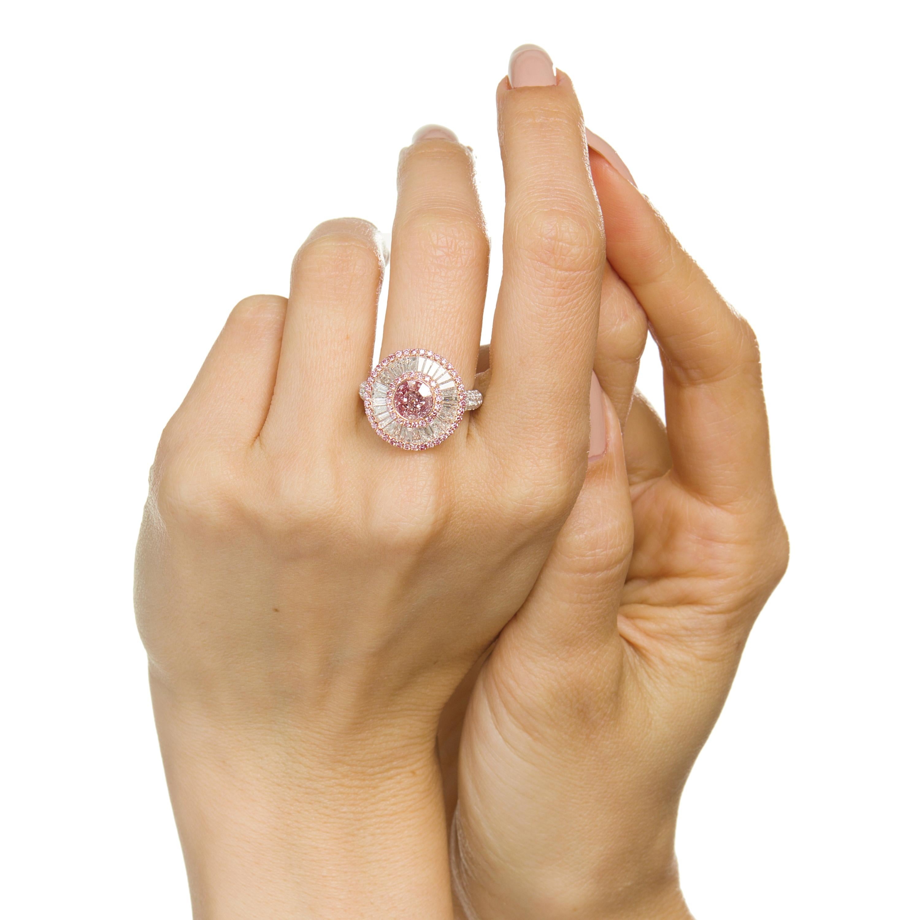 pink cluster ring
