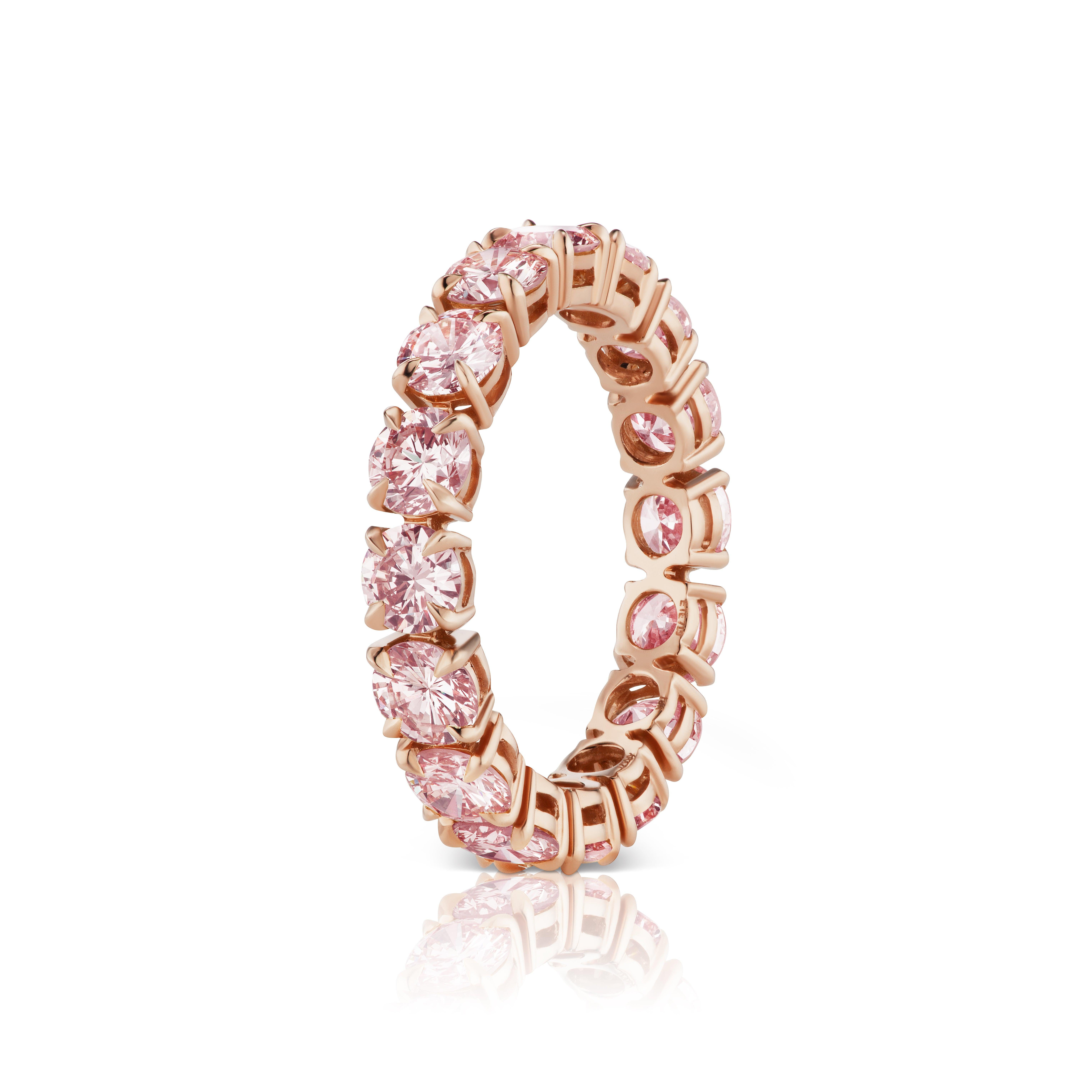 pink diamond eternity ring