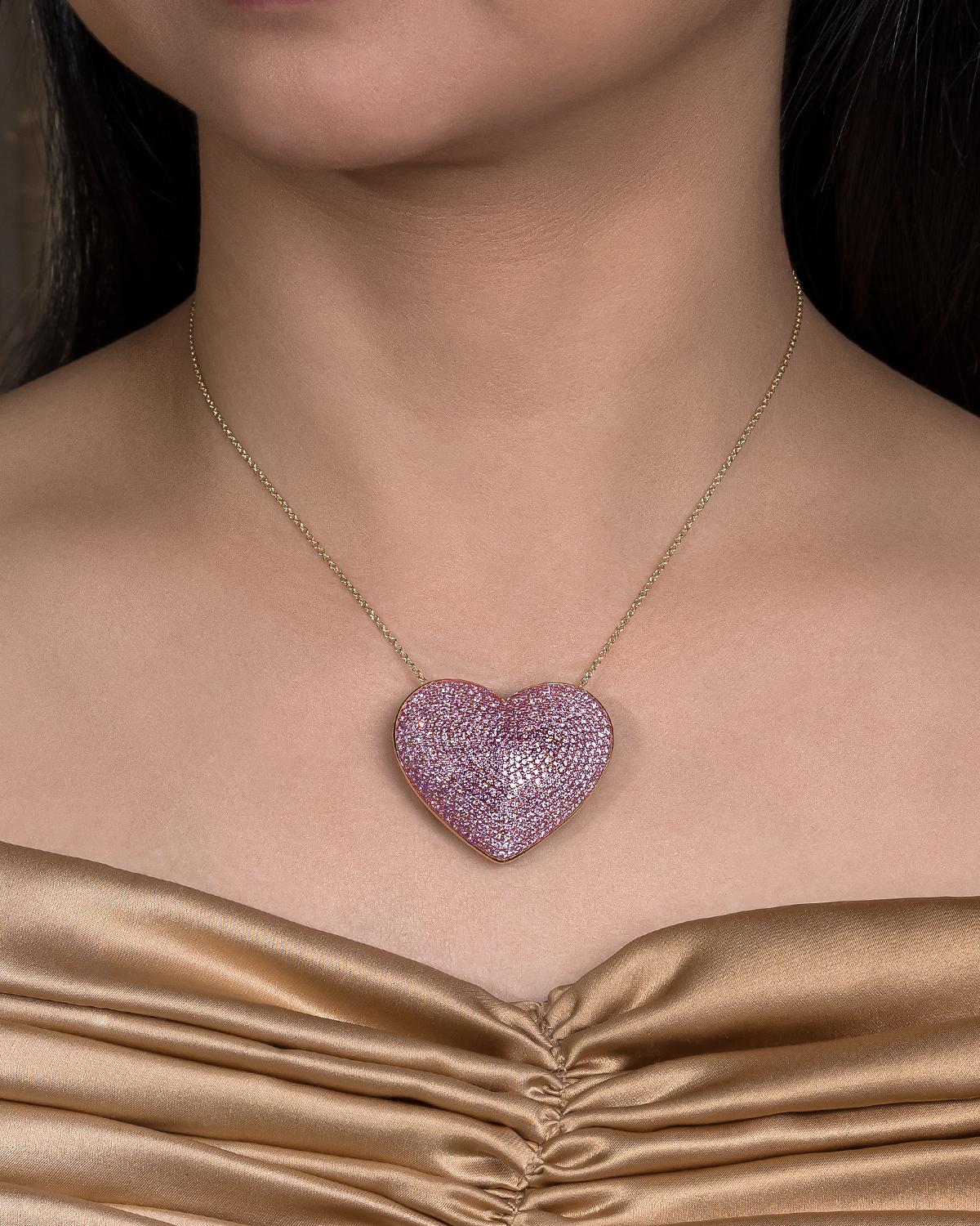 Pink Diamond Herz personalisierte Tasche Bijoux für Damen oder Herren im Angebot