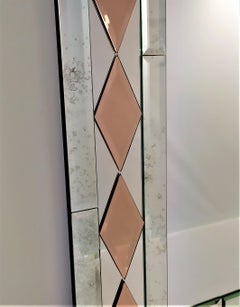 Pink Diamonds, Murano Glass Contemporary Mirror, by Fratelli Tosi
