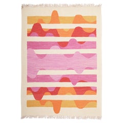 Pink Division 4x5.6 ft Handwoven Modern Rug by Studio Potato 