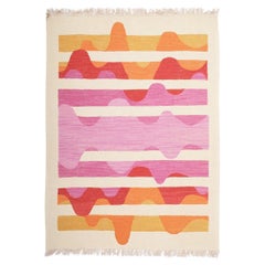 Pink Division 4x5.6 ft Handwoven Modern Rug by Studio Potato