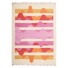 Alfombra moderna tejida a mano Pink Division 4x5.6 ft by Studio Potato 